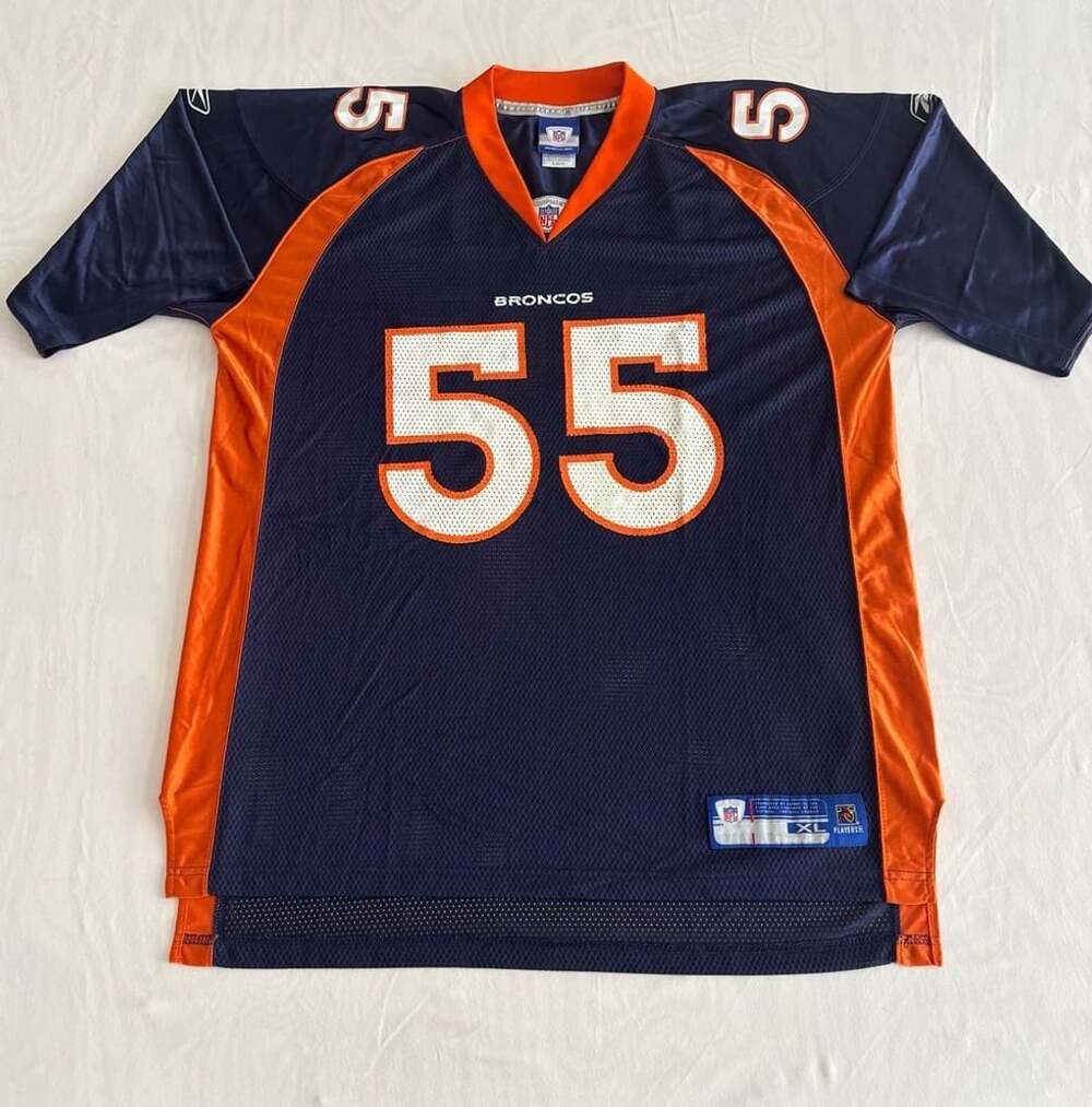 Reebok Denver Broncos D.J. Williams #55 Jersey XL Navy Blue